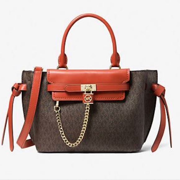 Michael Michael Kors Hamilton Legacy Small Logo Belted Satchel - Picture 2 of 16